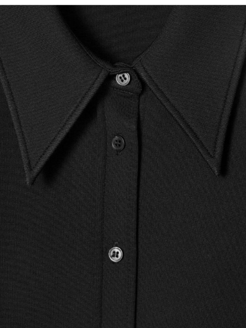 COS Black Button-Front Shirt - Tailored - Picture 3 of 9